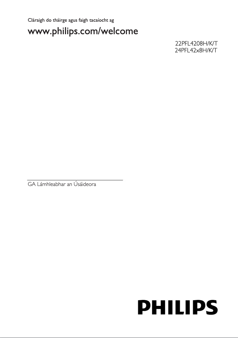 First page image of the manual for 24PFL4208K