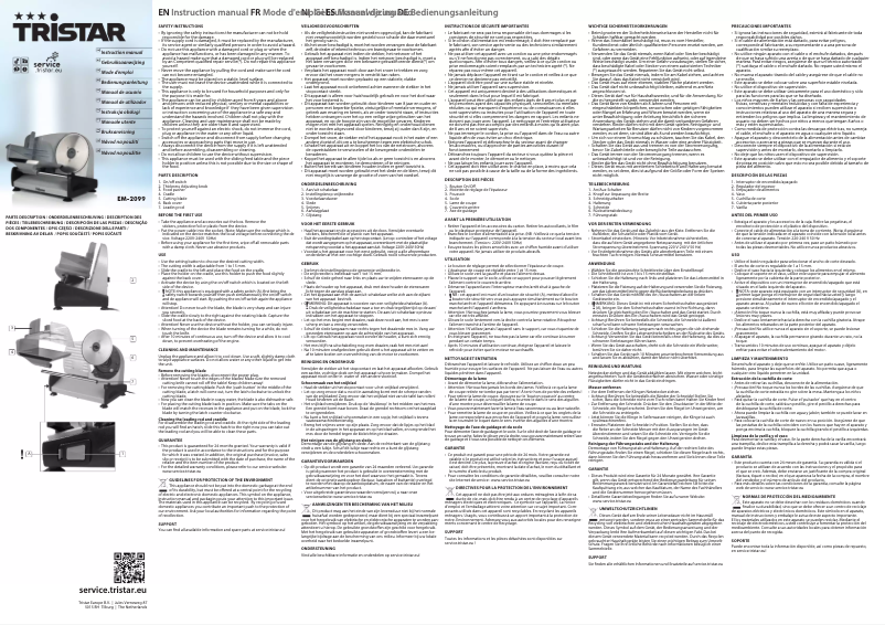 First page image of the manual for EM-2099