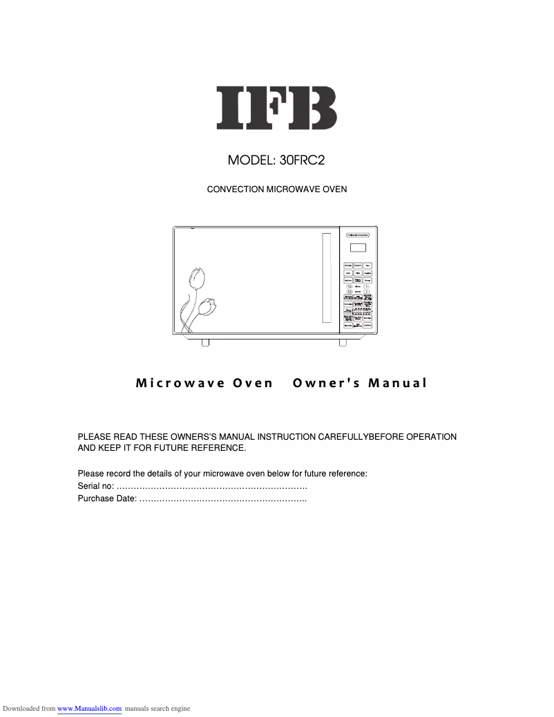 First page image of the manual for 30FRC2