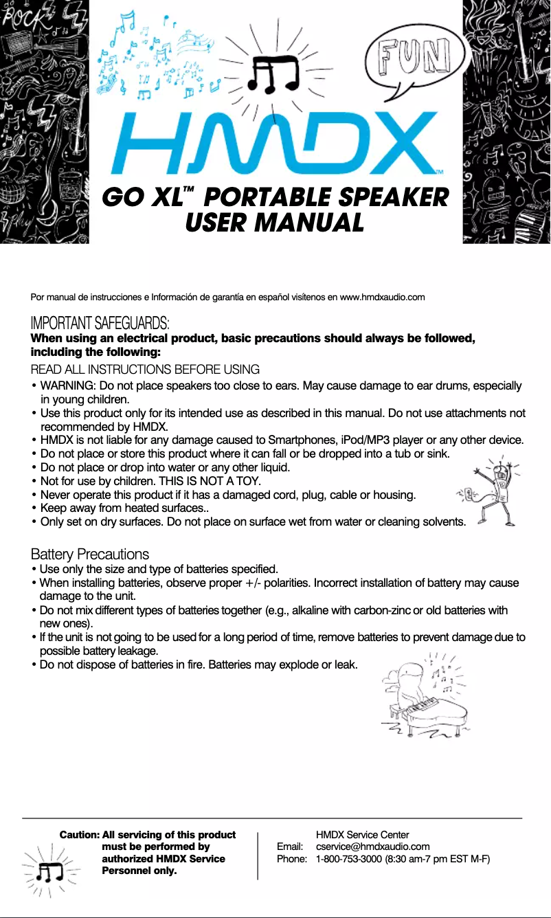 First page image of the manual for Go XL