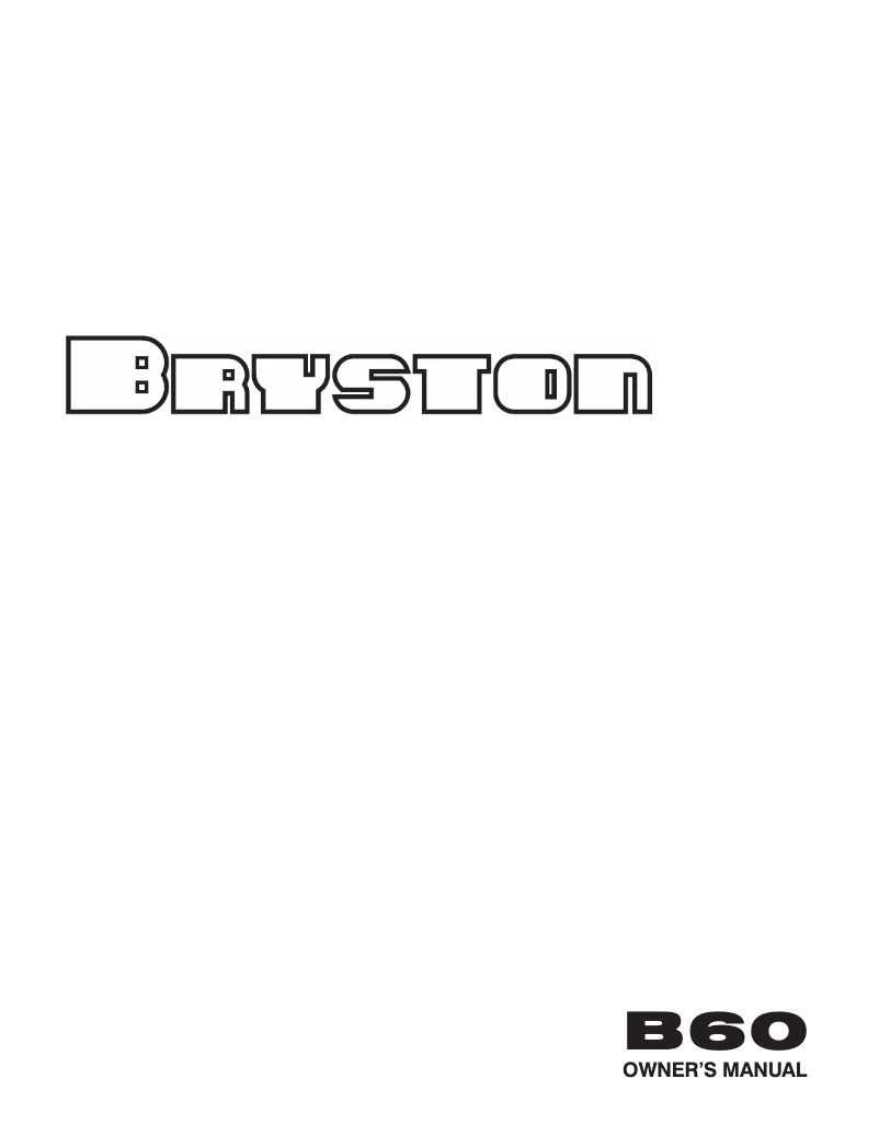 First page image of the manual for B60