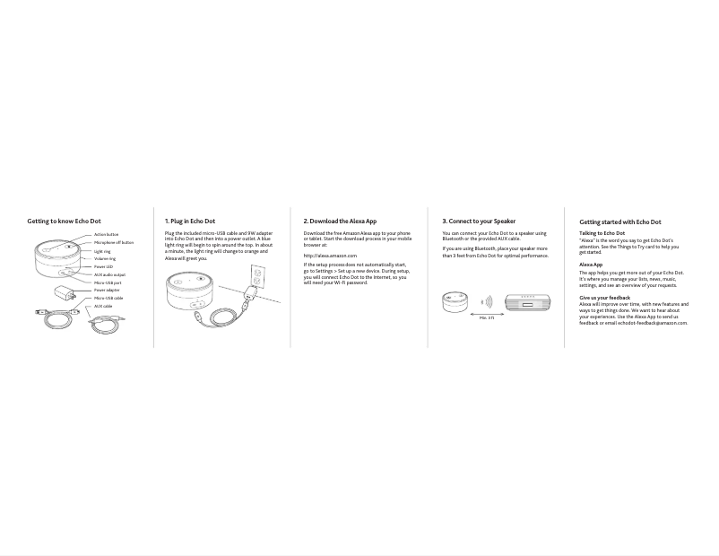 Page 1 of the manual User Manual Amazon Echo Dot (1st Generation)