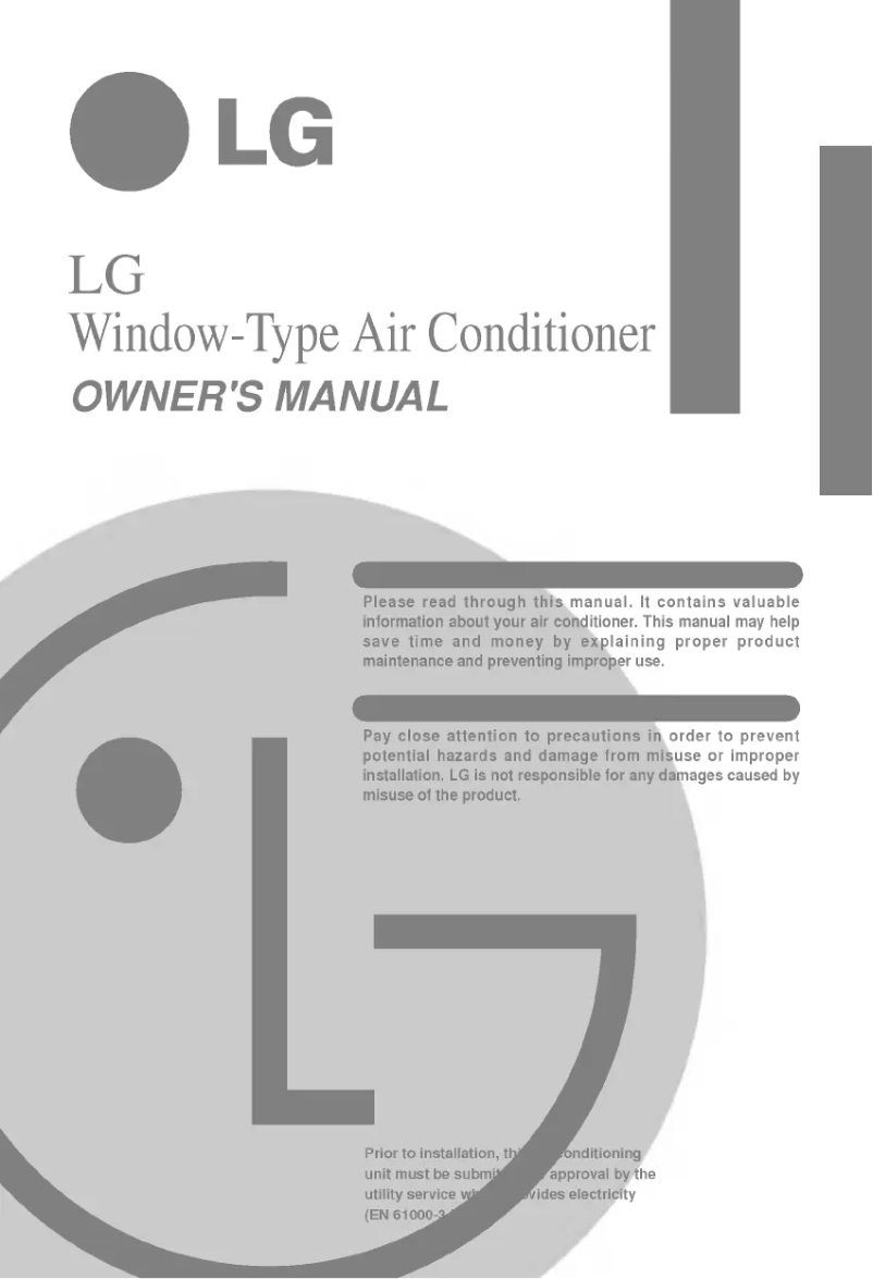 First page image of the manual for LWC243NSAB0