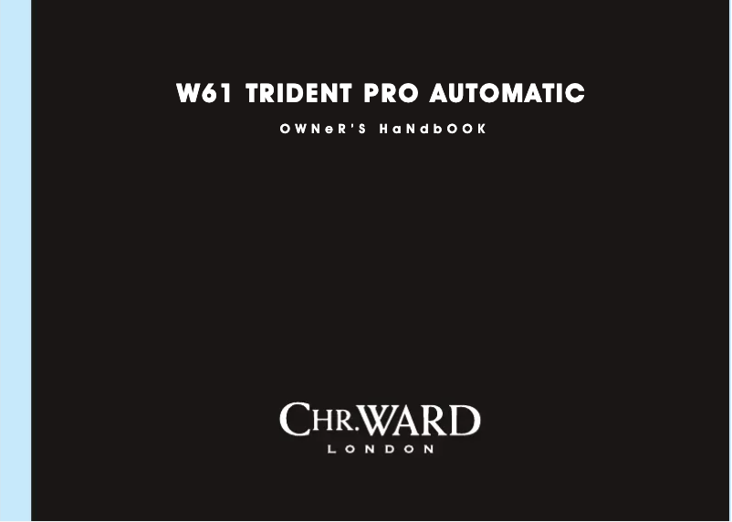 Page 1 of the manual User Manual Christopher Ward W61 Trident Pro