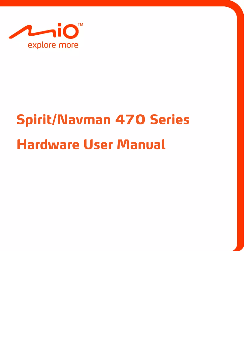 Page 1 of the manual User Manual Mio Spirit 579
