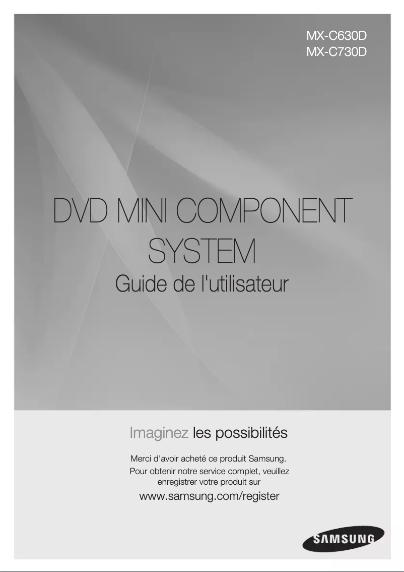 First page image of the manual for MX-C630D