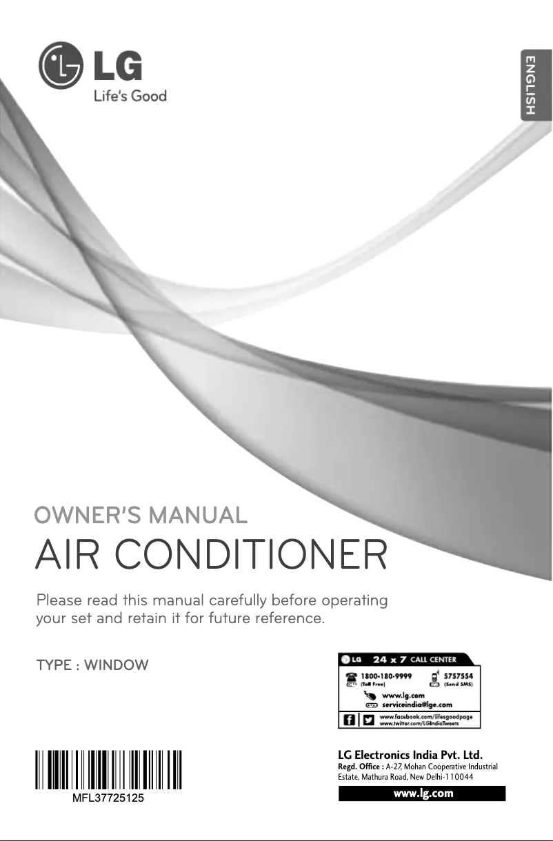 Page 1 of the manual User Manual LG LWA2CP1A