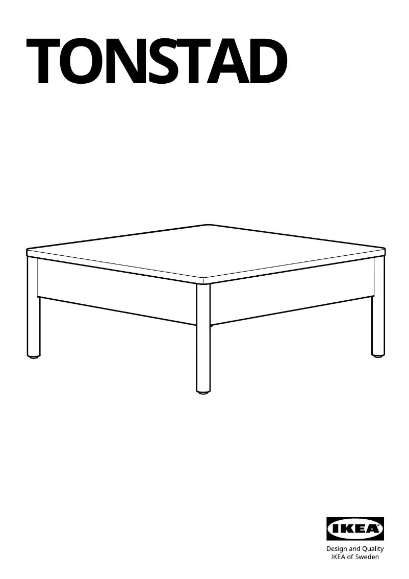 Page 1 of the manual User Manual Ikea TONSTAD 005.569.90