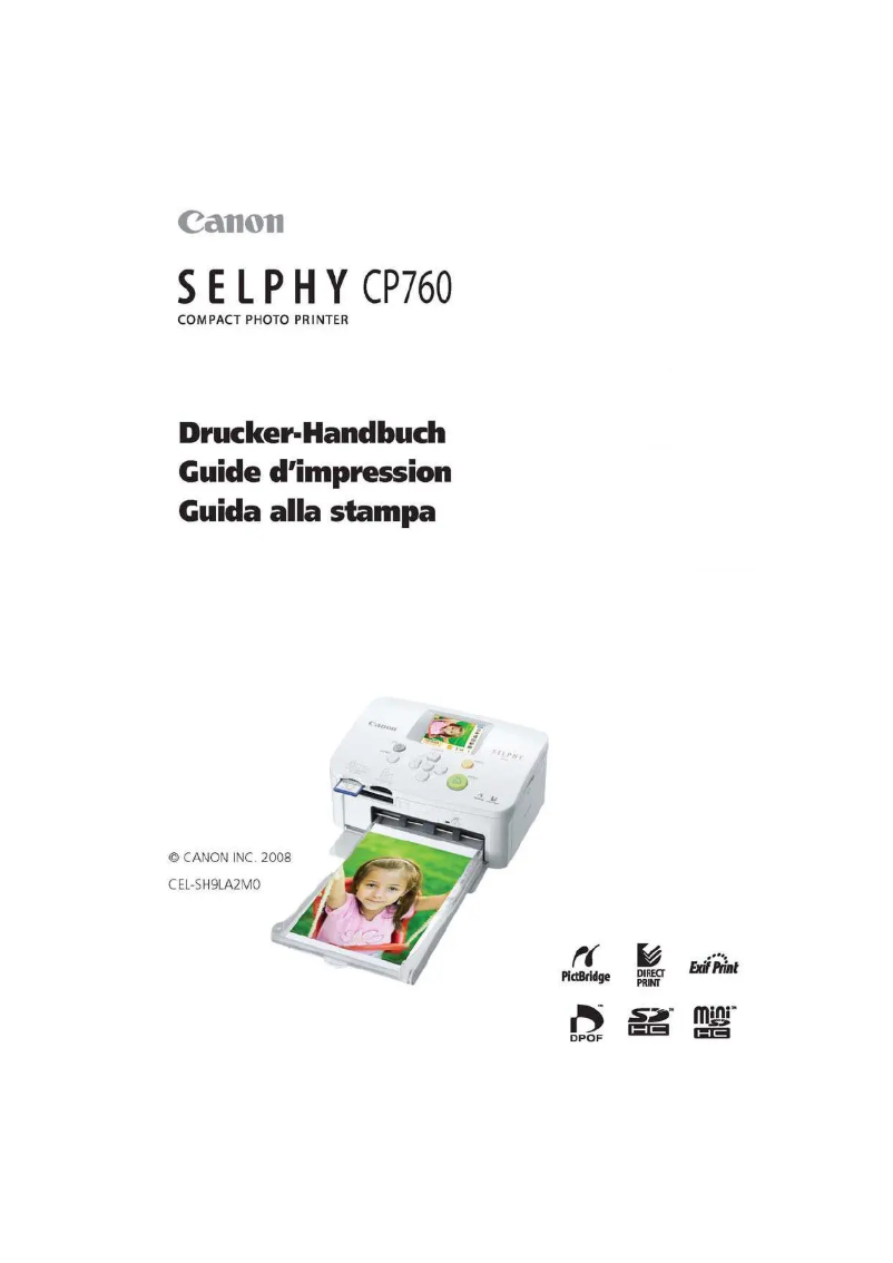 First page image of the manual for Selphy CP760