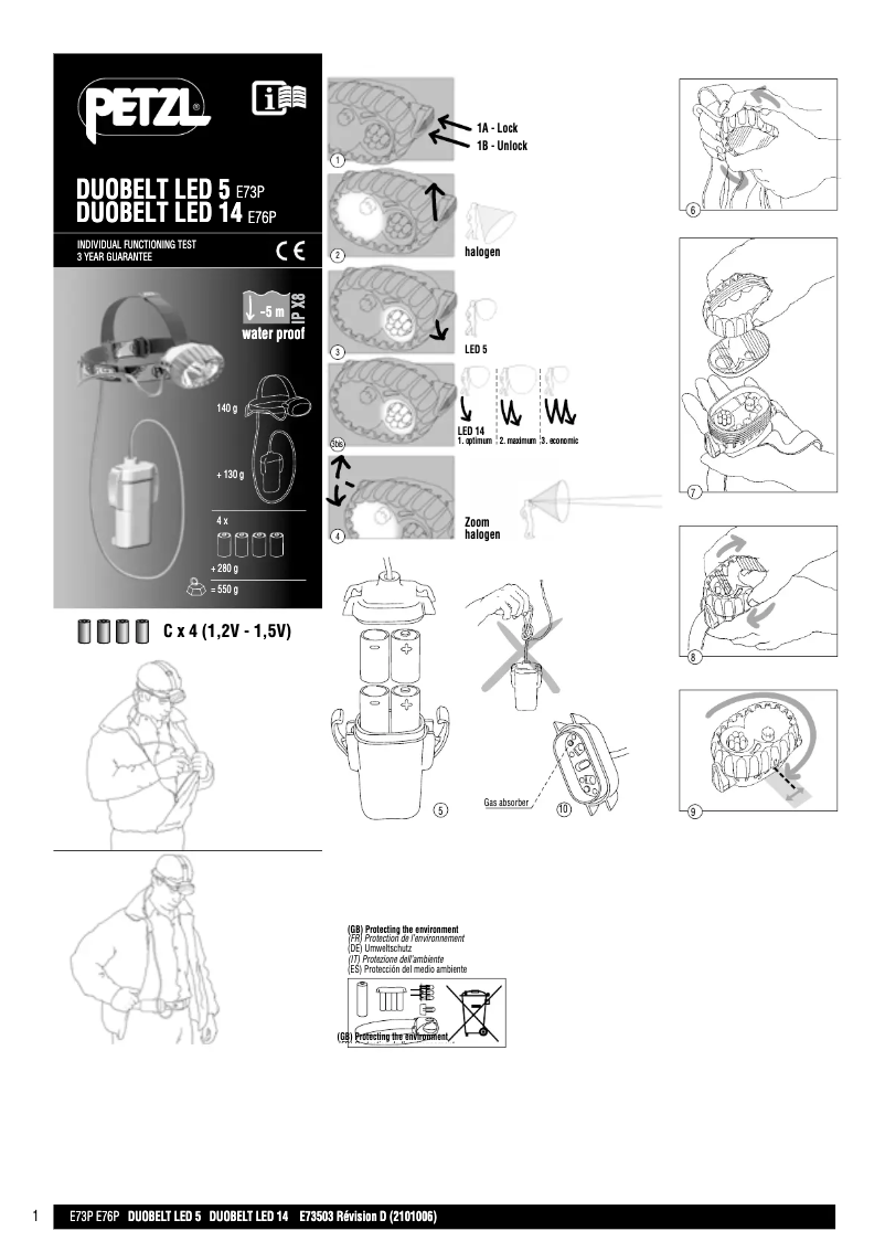First page image of the manual for Duobelt LED 5