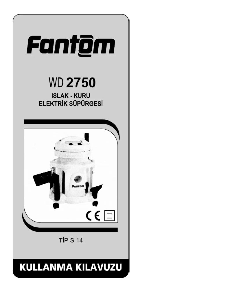 Page 1 of the manual User Manual Fantom WD 2750