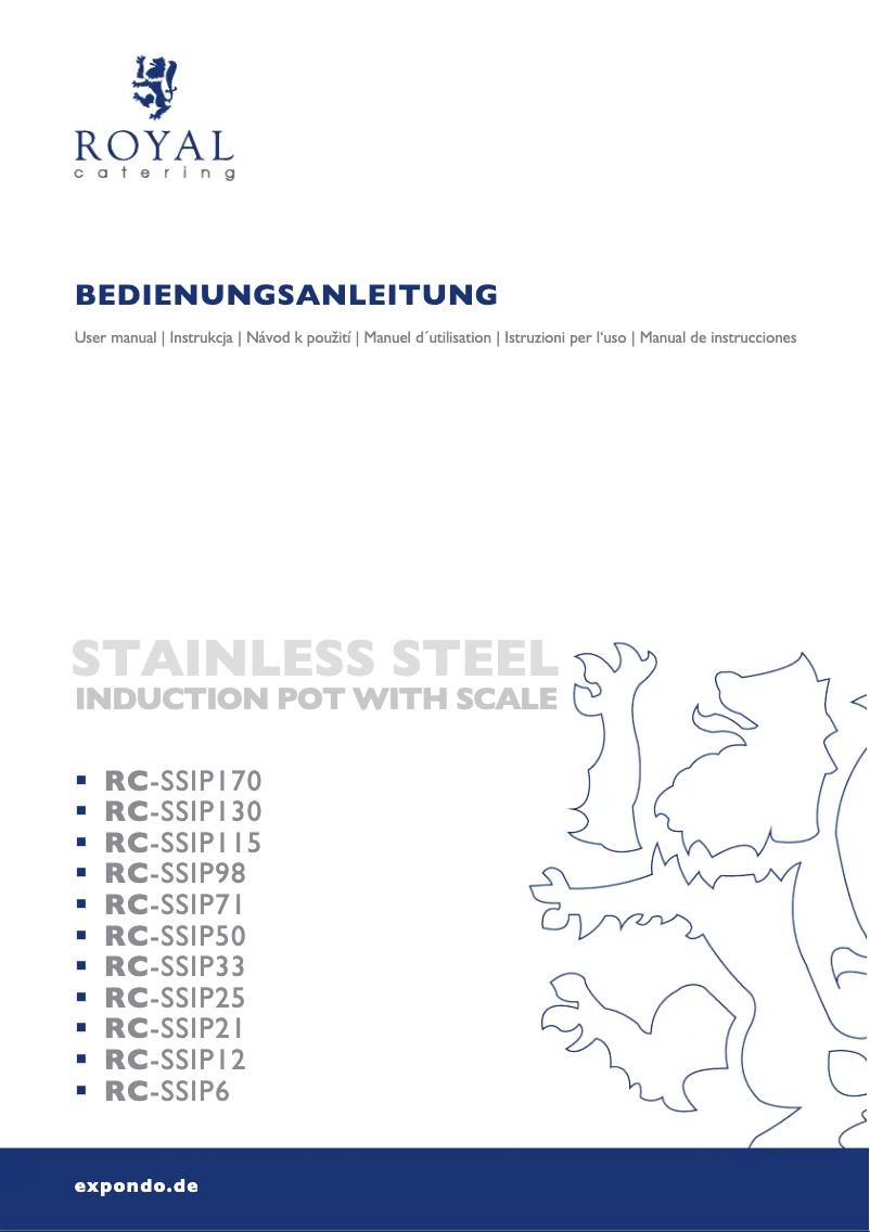 Page 1 de la notice Manuel utilisateur Royal Catering RC-SSIP170