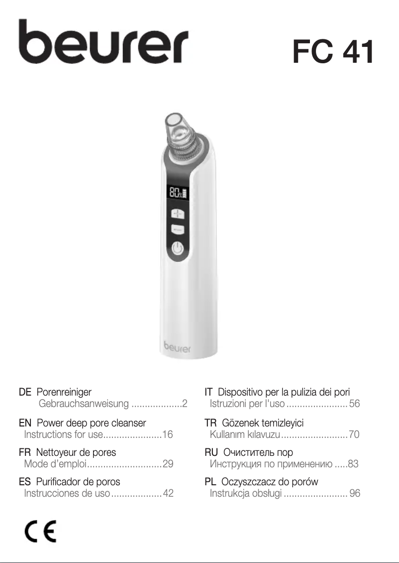 Page 1 of the manual User Manual Beurer FC 41