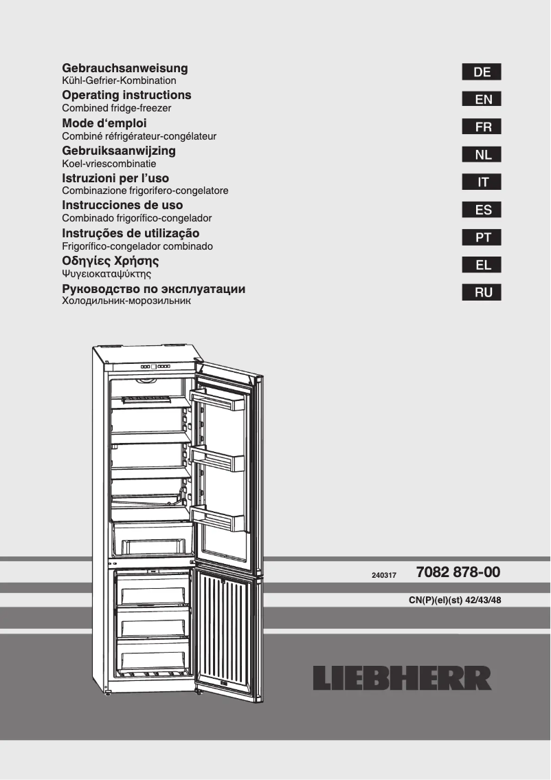 First page image of the manual for CNel 4313 NoFrost