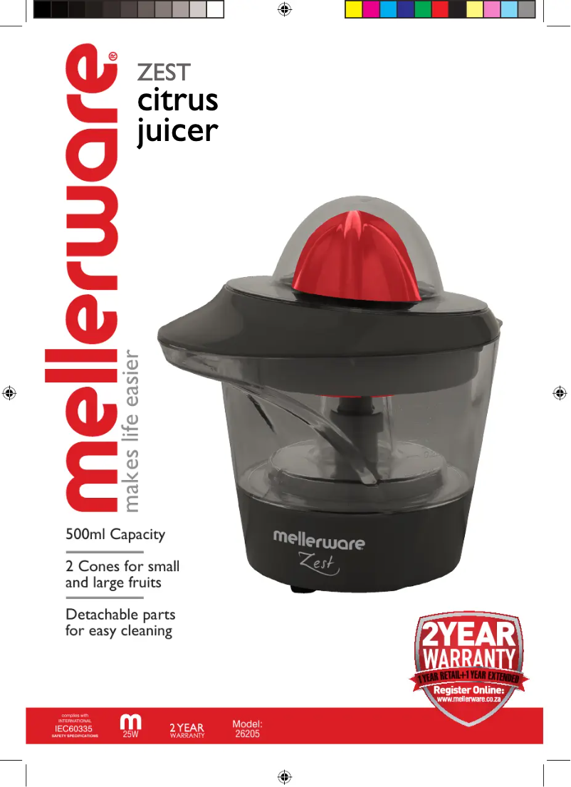 First page image of the manual for Zest 26205