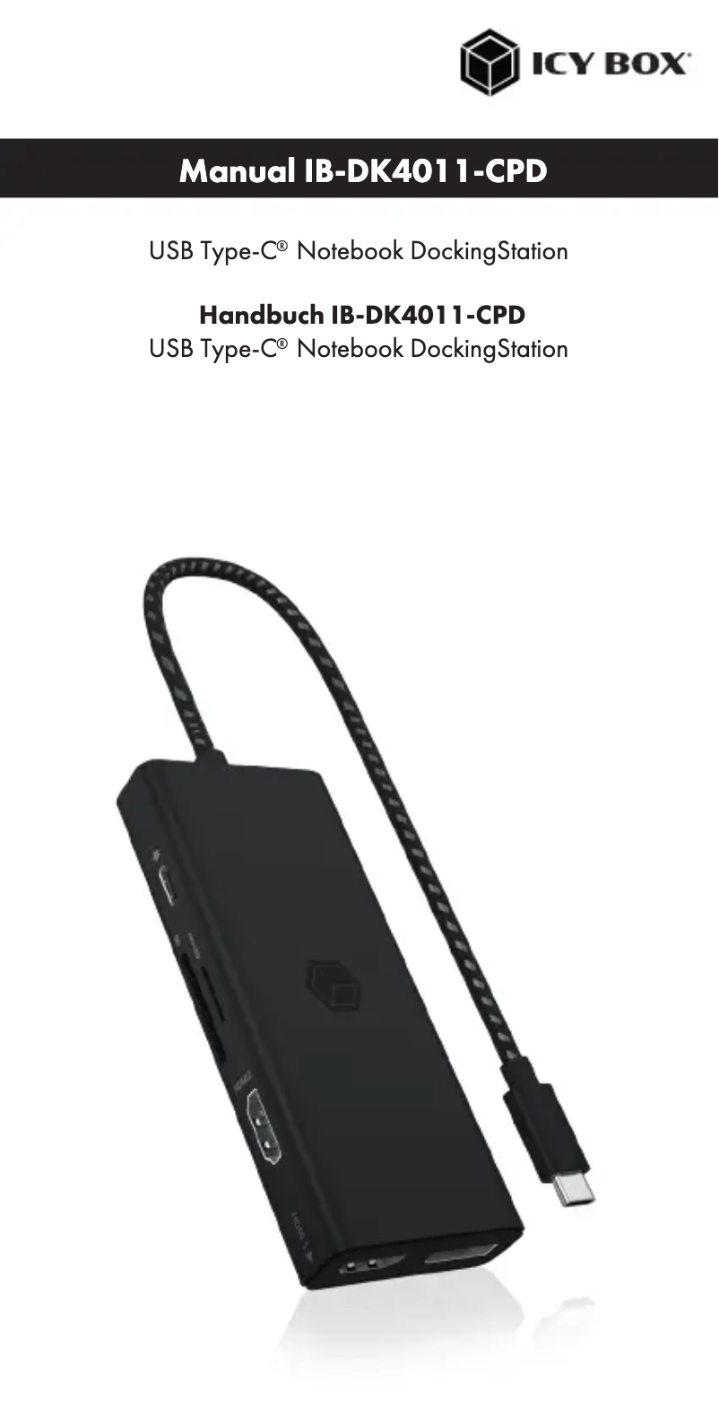 First page image of the manual for IB-DK4011-CPD