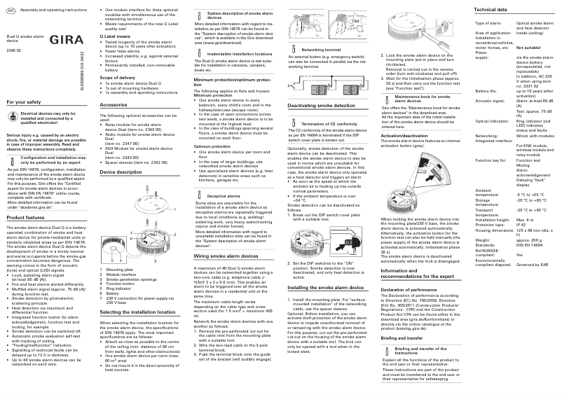 First page image of the manual for Dual Q