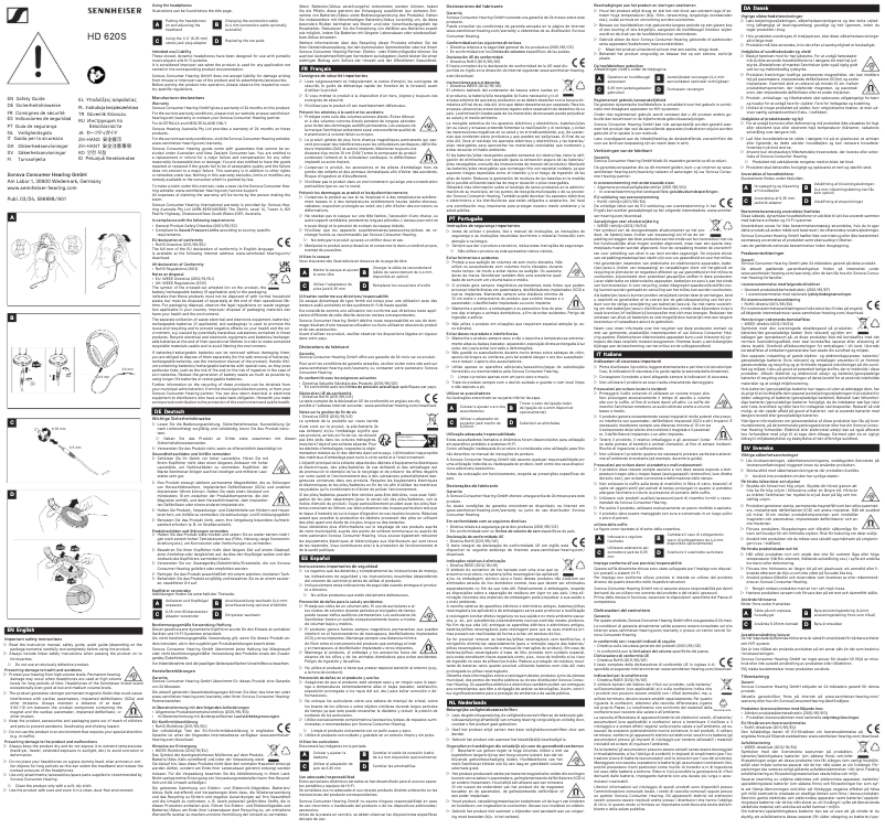 Page 1 of the manual User Manual Sennheiser HD 620S