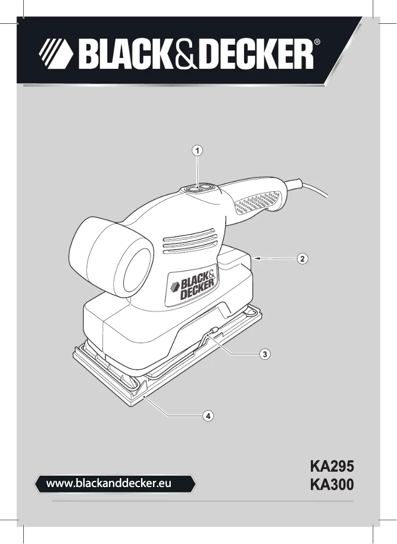 Page 1 of the manual User Manual Black & Decker KA295