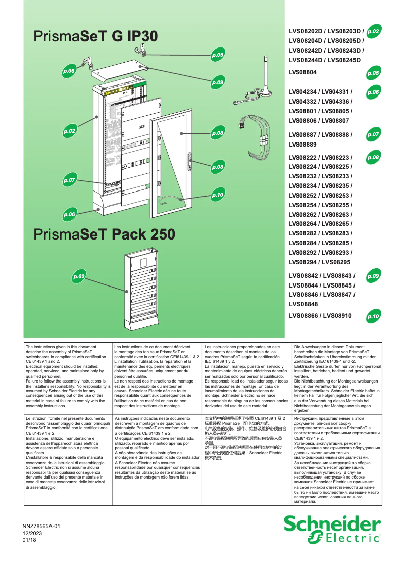 Page 1 of the manual User Manual Schneider VW3A7737