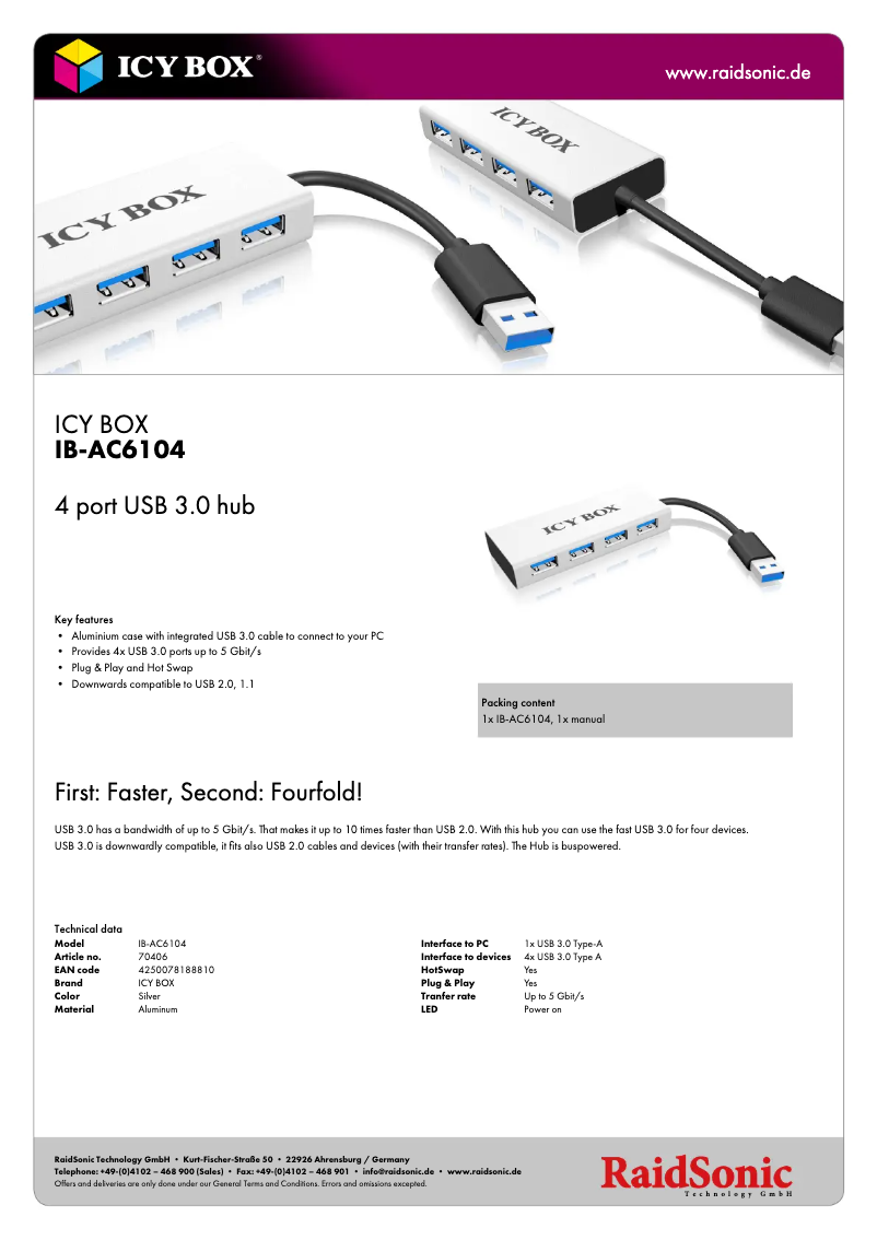 Image de la première page du manuel de l'appareil IB-AC6104