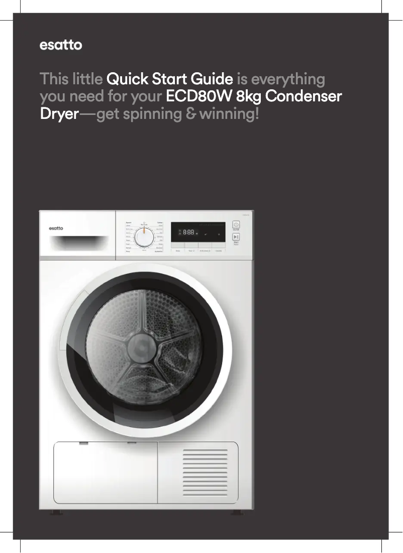 Page 1 of the manual Quick Start Guide Esatto ECD80W