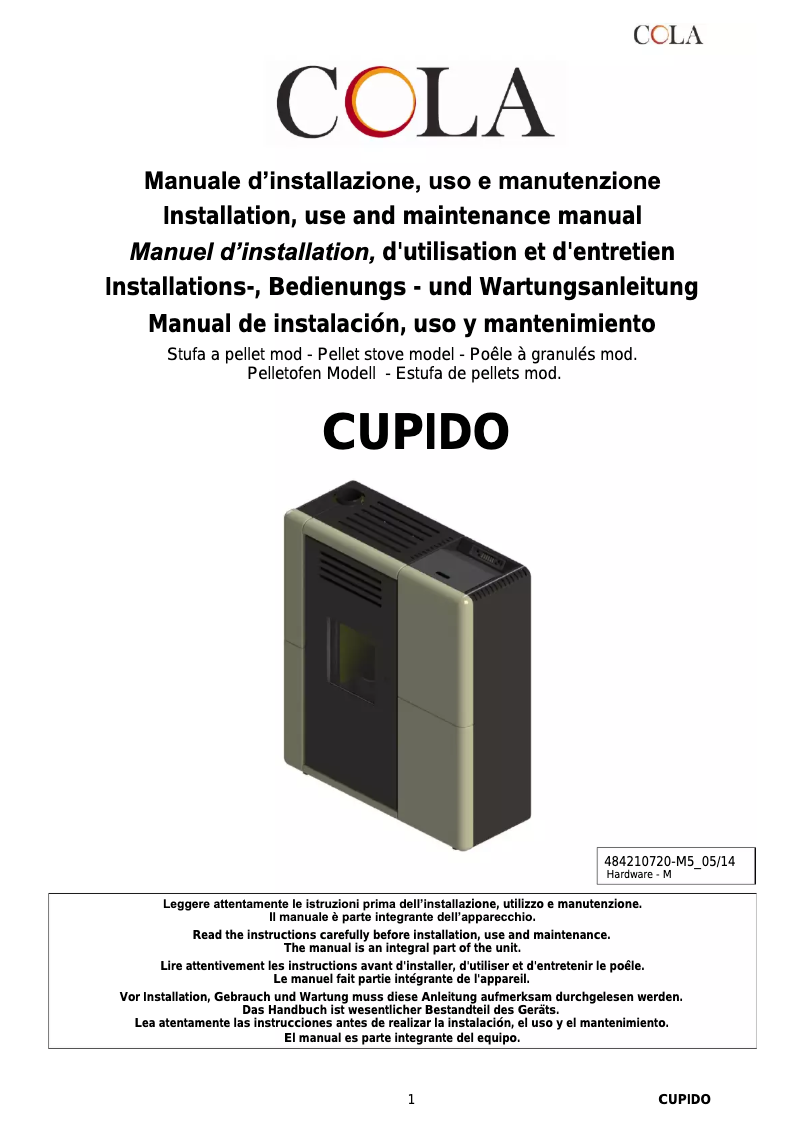 Page 1 of the manual User Manual Cola Cupido