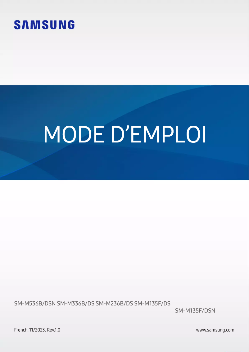 Page 1 of the manual User Manual Samsung Galaxy M53