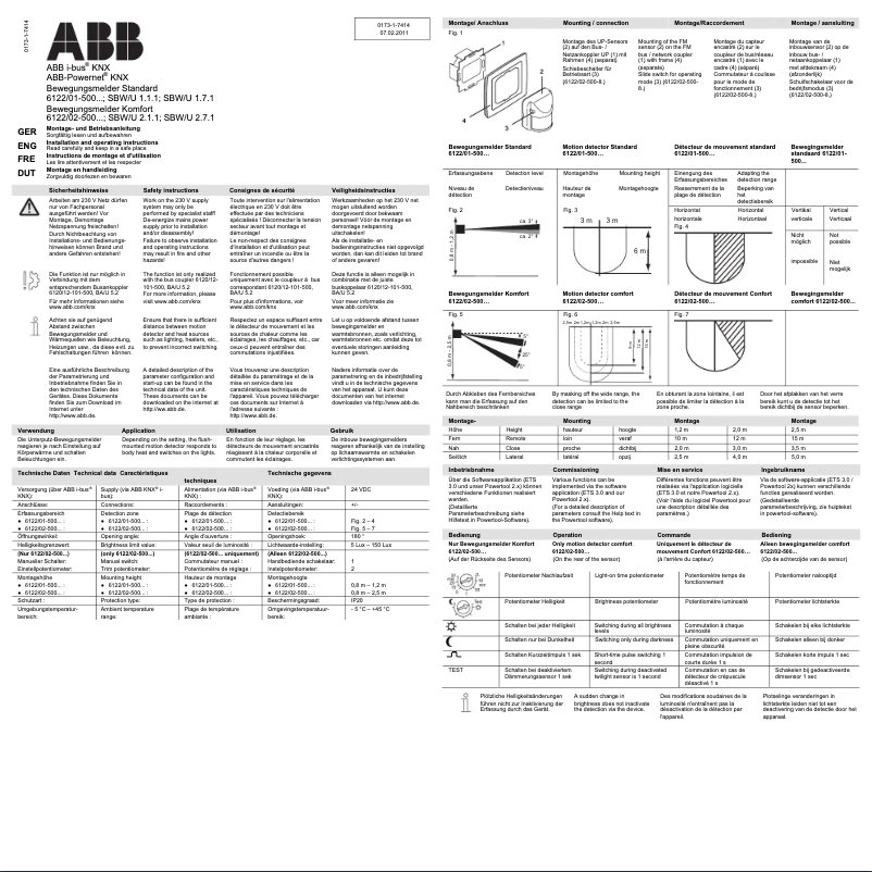 First page image of the manual for 6122/02-885