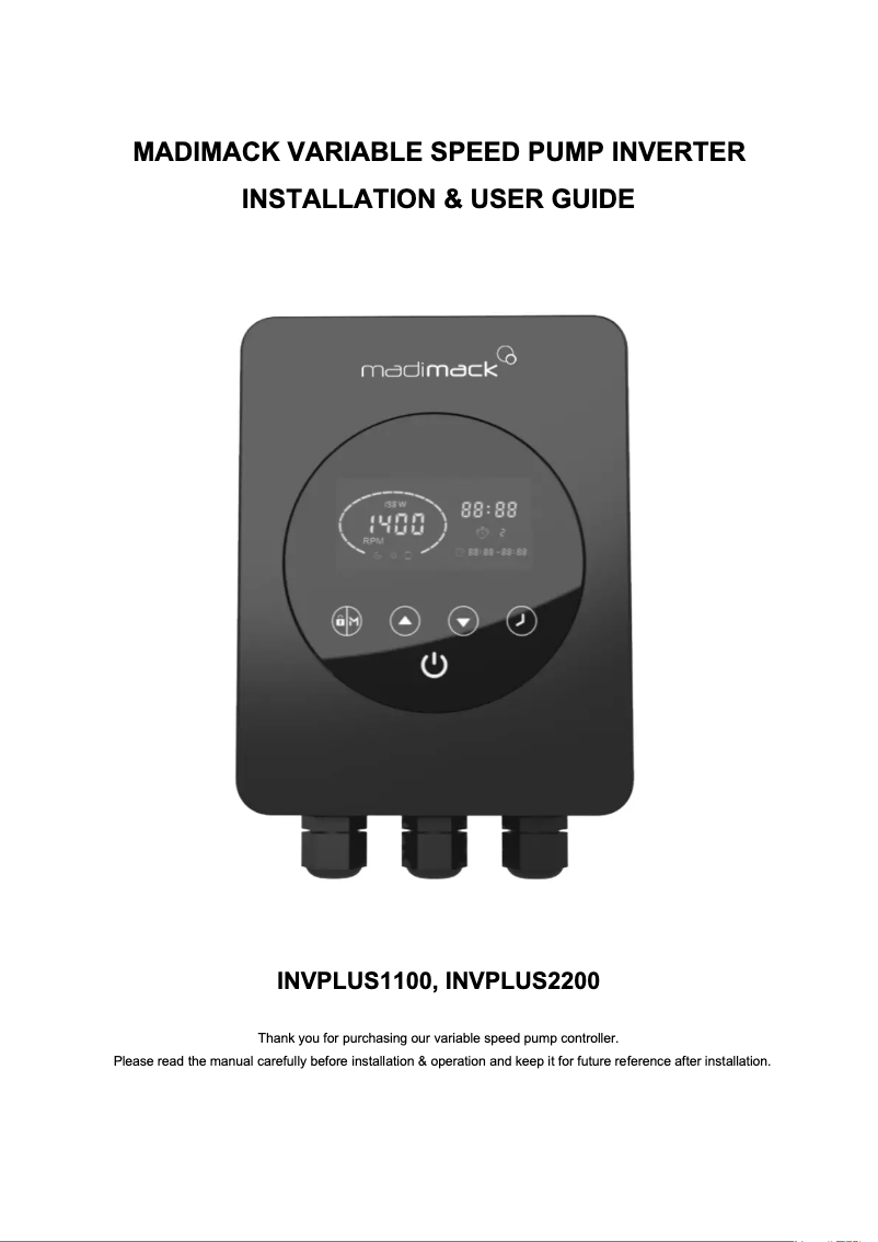 Page 1 of the manual User Manual Madimack INVPLUS1100
