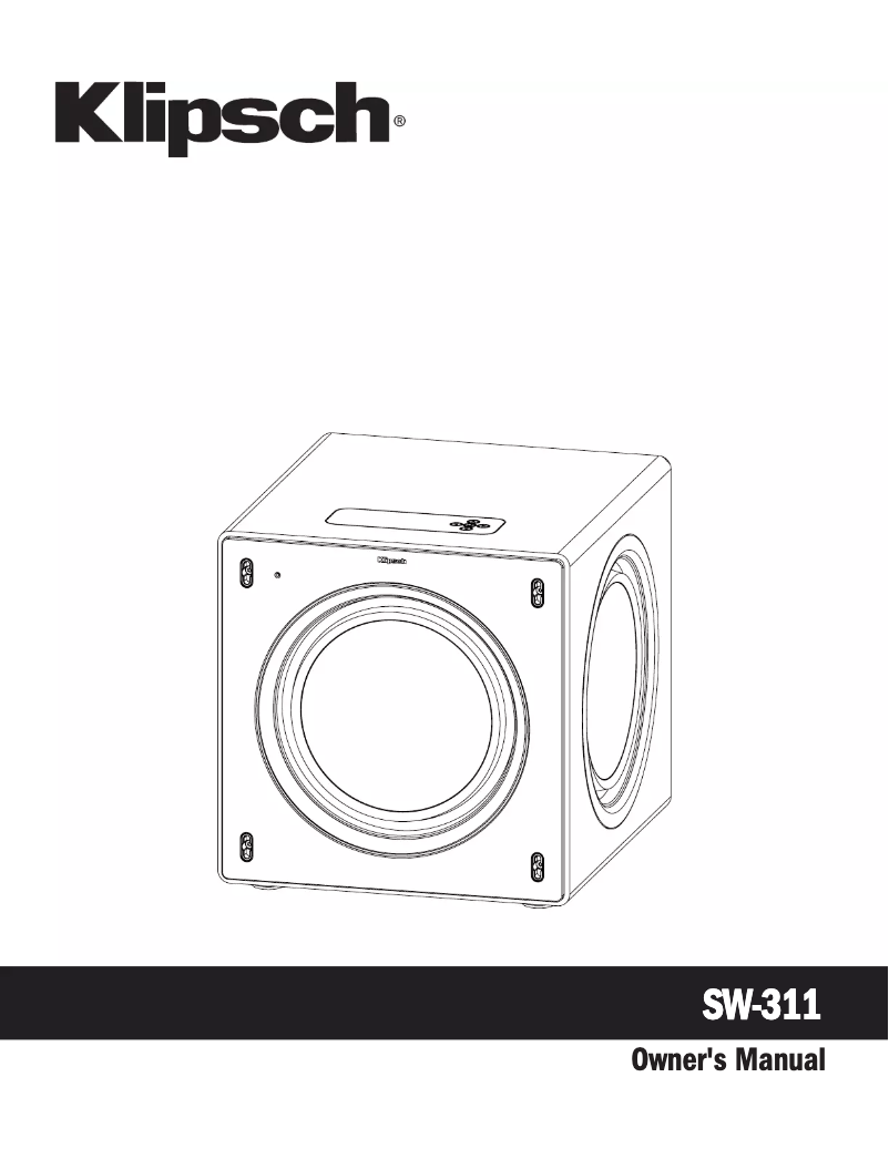 First page image of the manual for SW-311