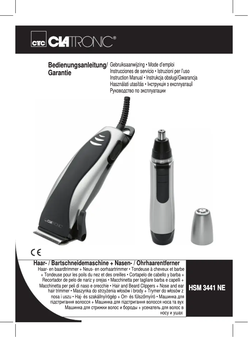 Page 1 of the manual User Manual Clatronic HSM 3441 NE
