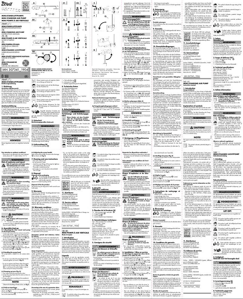 First page image of the manual for IAN 307341