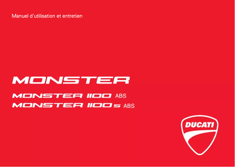Page 1 of the manual User Manual Ducati Monster 1100 S ABS (2010)