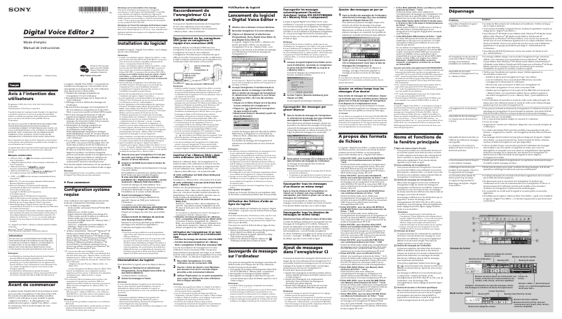First page image of the manual for ICD-SX66