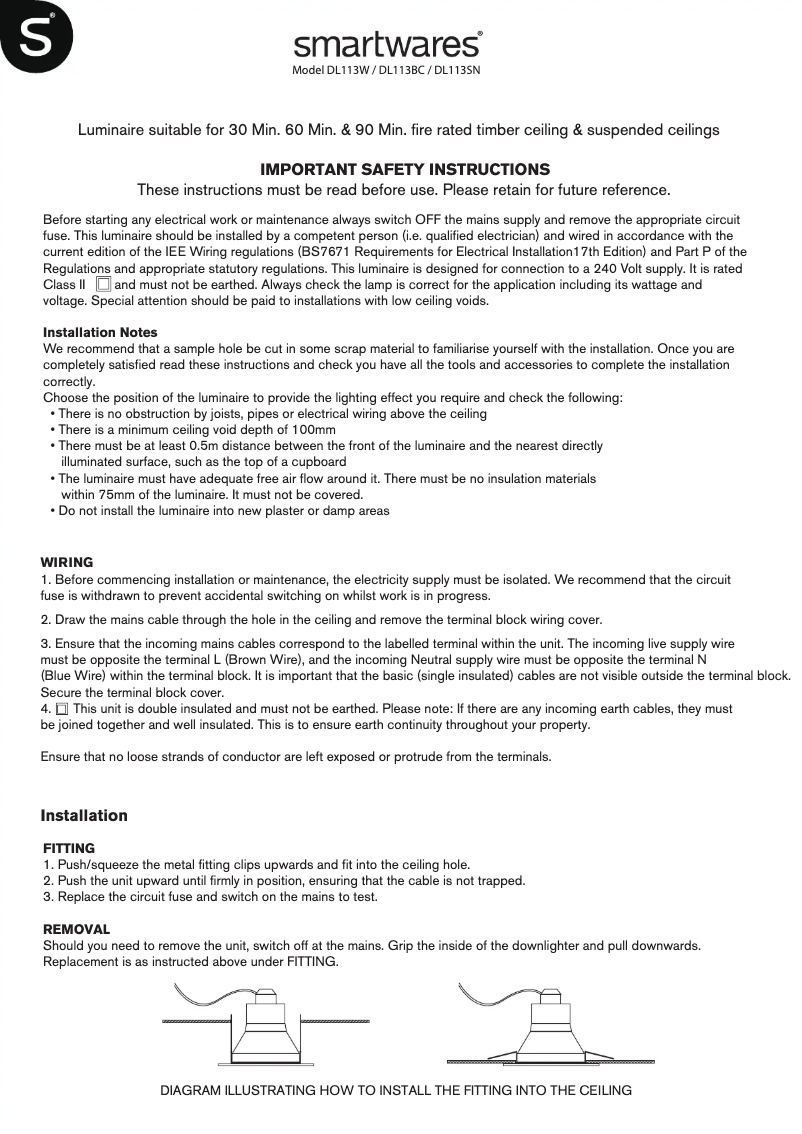 Page 1 of the manual User Manual Smartwares 20.002.30