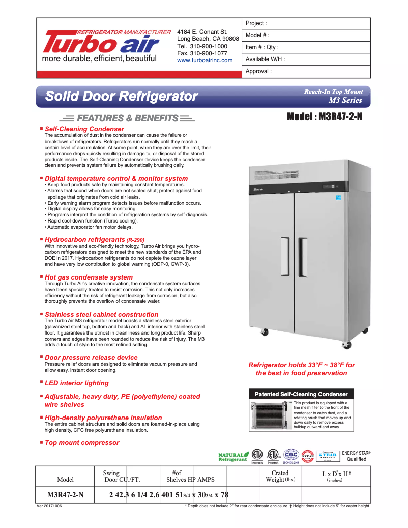 First page image of the manual for M3R47-2