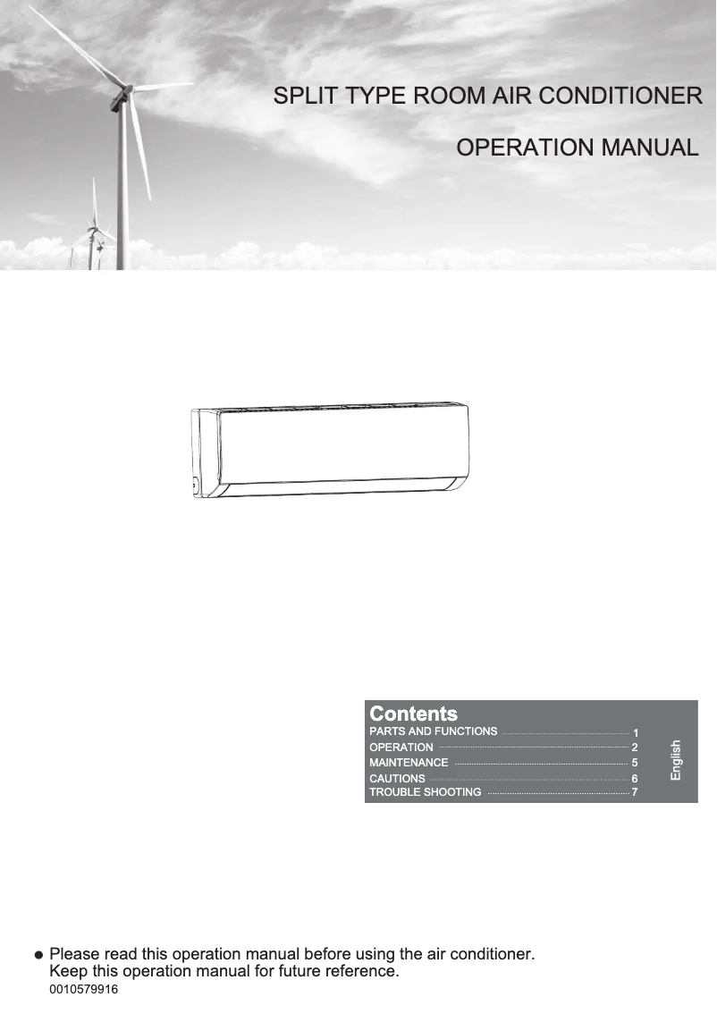 First page image of the manual for HSU-36LNL03/R2(T3)