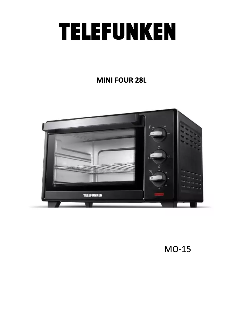 First page image of the manual for MO-15