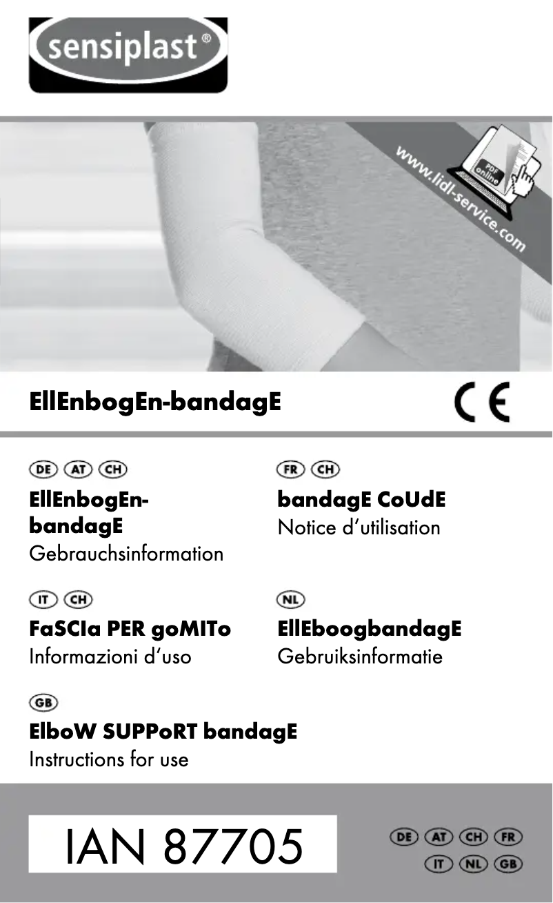 Page 1 of the manual User Manual Sensiplast IAN 87705