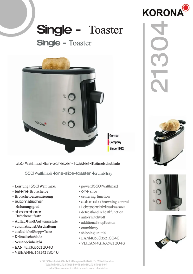 Image de la première page du manuel de l'appareil 21304