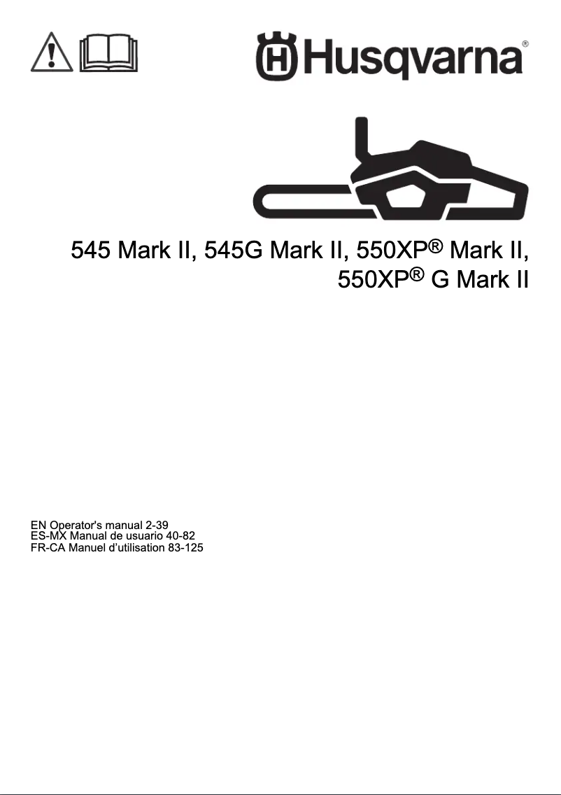 First page image of the manual for 550 XP Mark II
