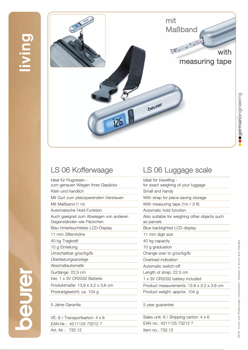 First page image of the manual for LS 06
