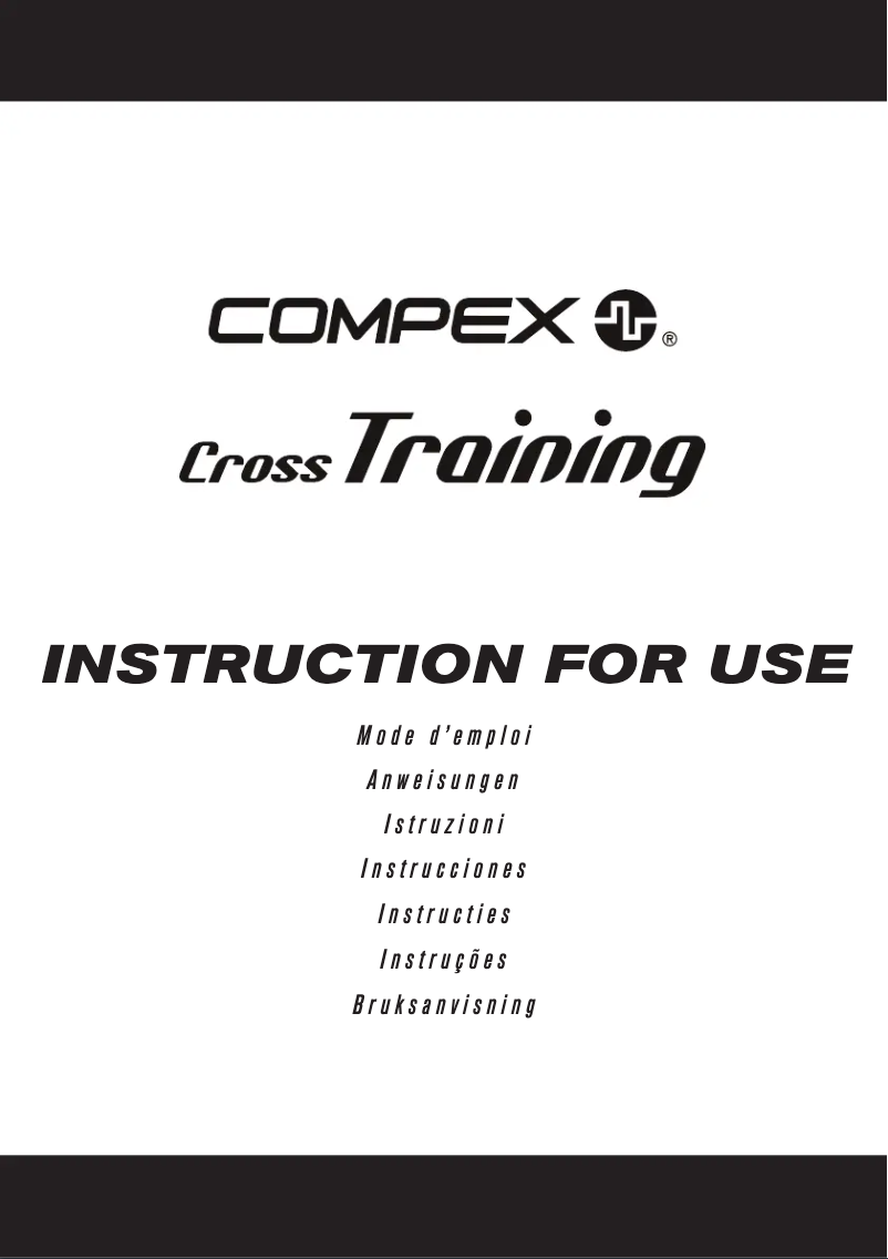 First page image of the manual for CrossTraining