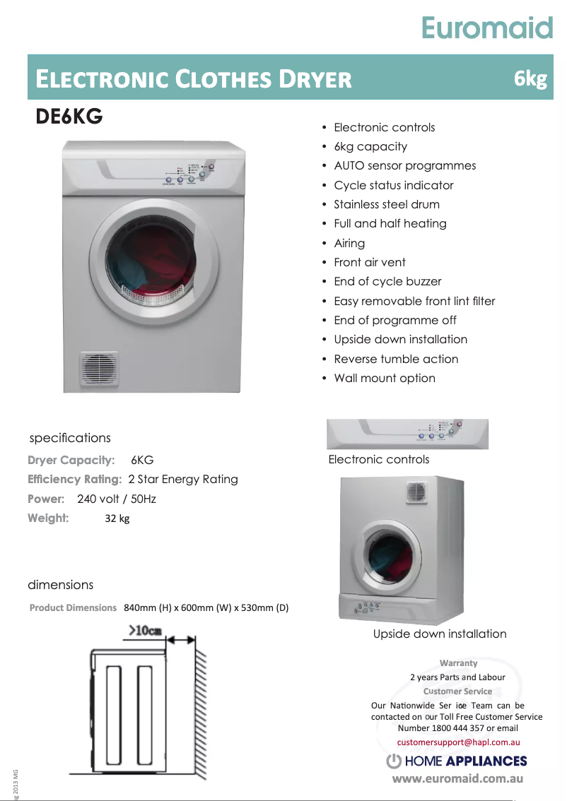 Page 1 of the manual User Manual Euromaid DE6KG