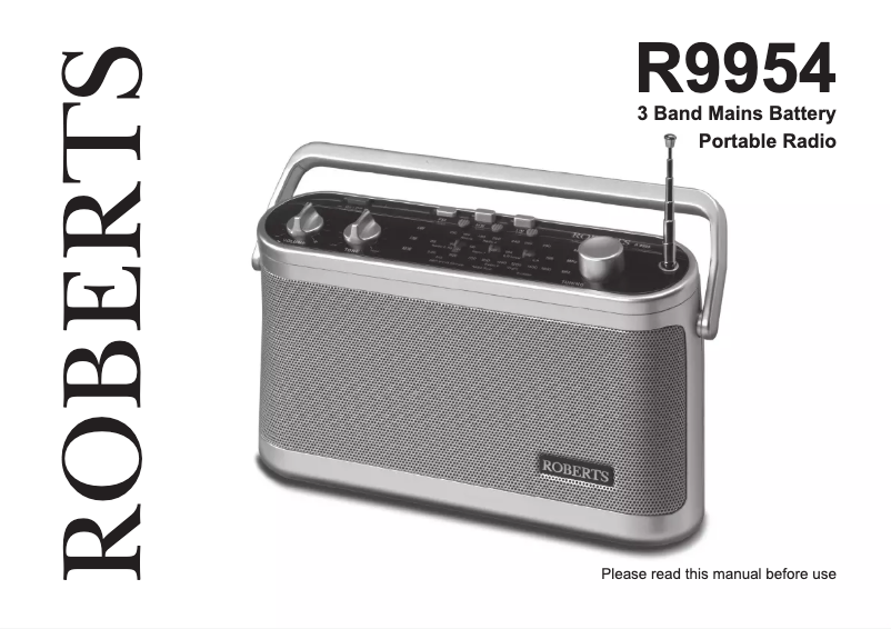 First page image of the manual for Classic 954