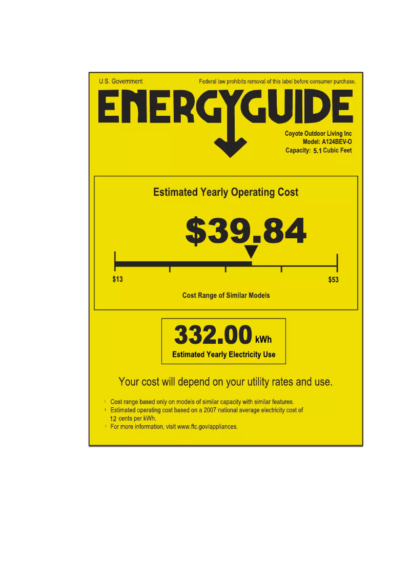 First page image of the manual for A124BEV-O