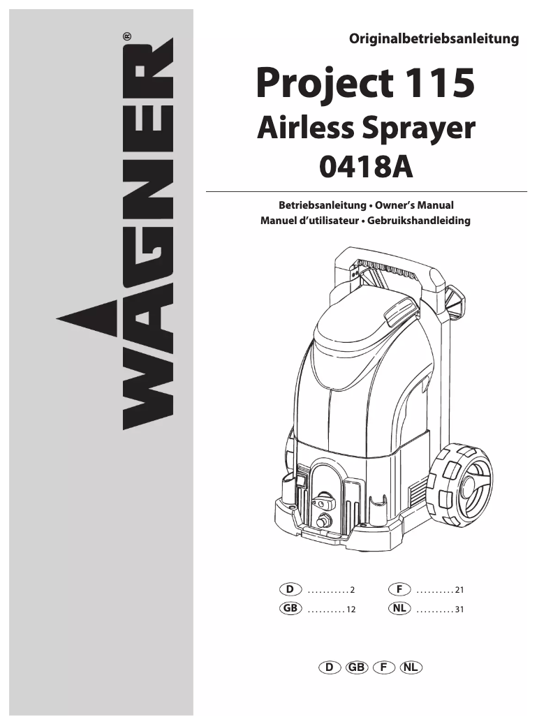 First page image of the manual for Project 115