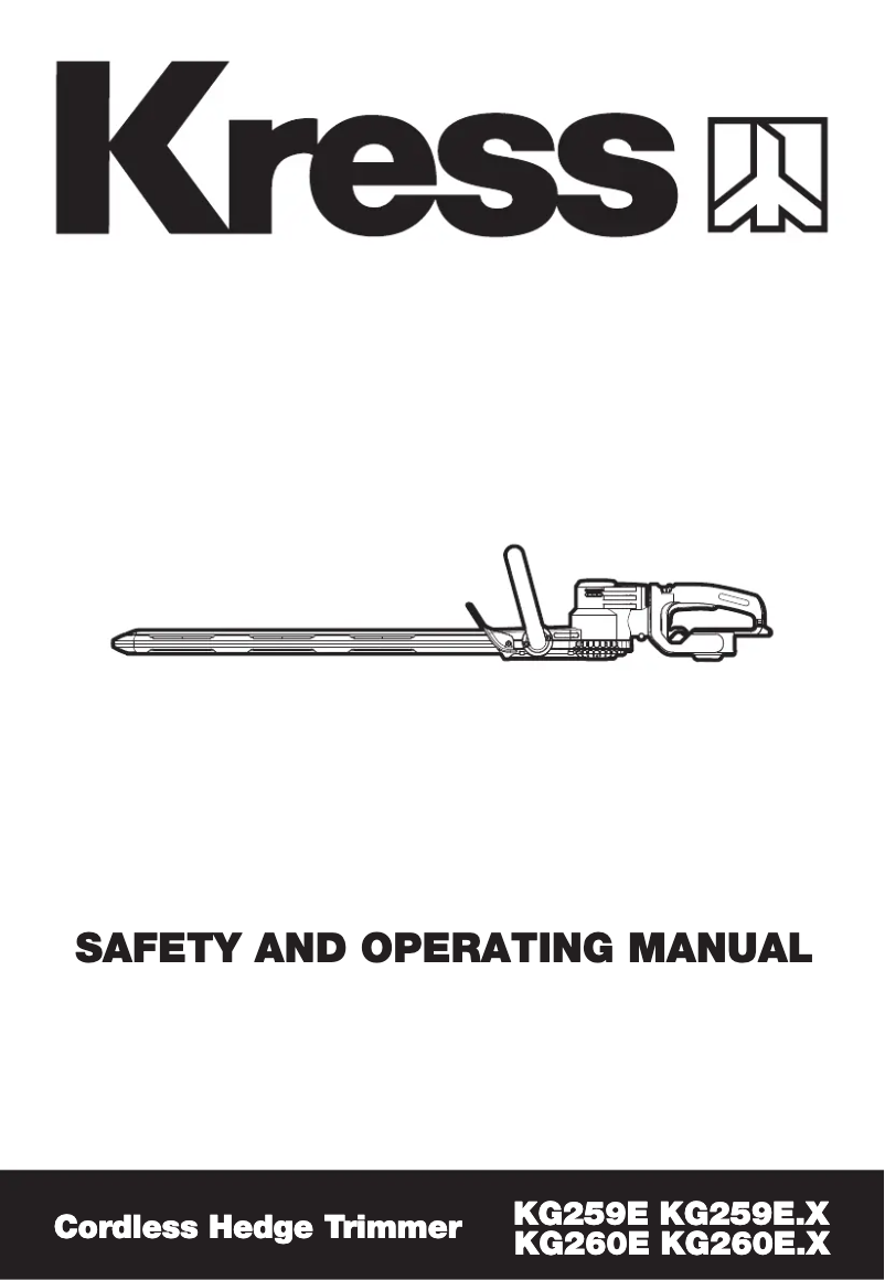 Page 1 of the manual User Manual Kress KG259E.9