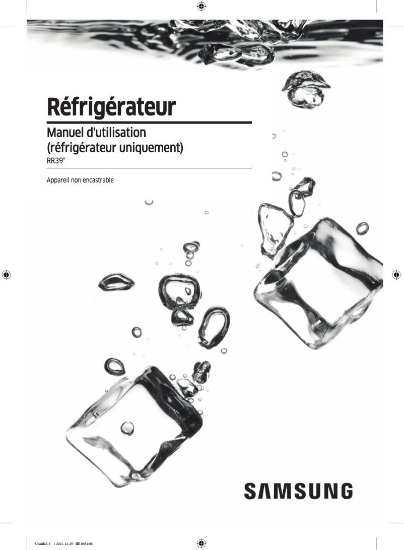 First page image of the manual for RR39M7105S9